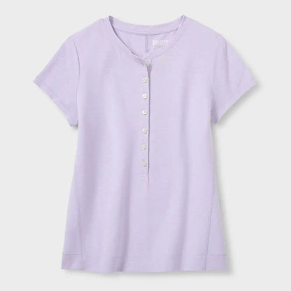 Women's Hemp Knit Short Sleeve Henley