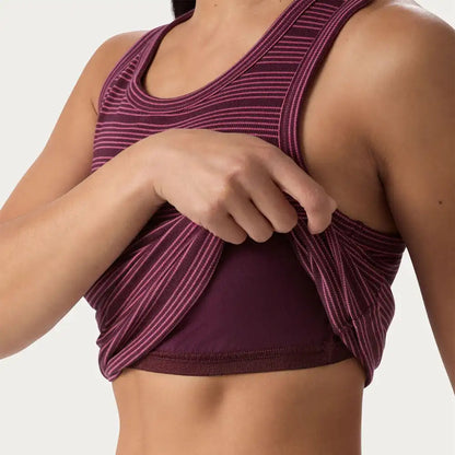 Women's No-Yank Luxe Rib Racerback Shelf Bra Tank