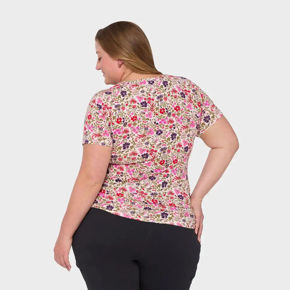 Women's Plus No-Yank V-Neck Tee