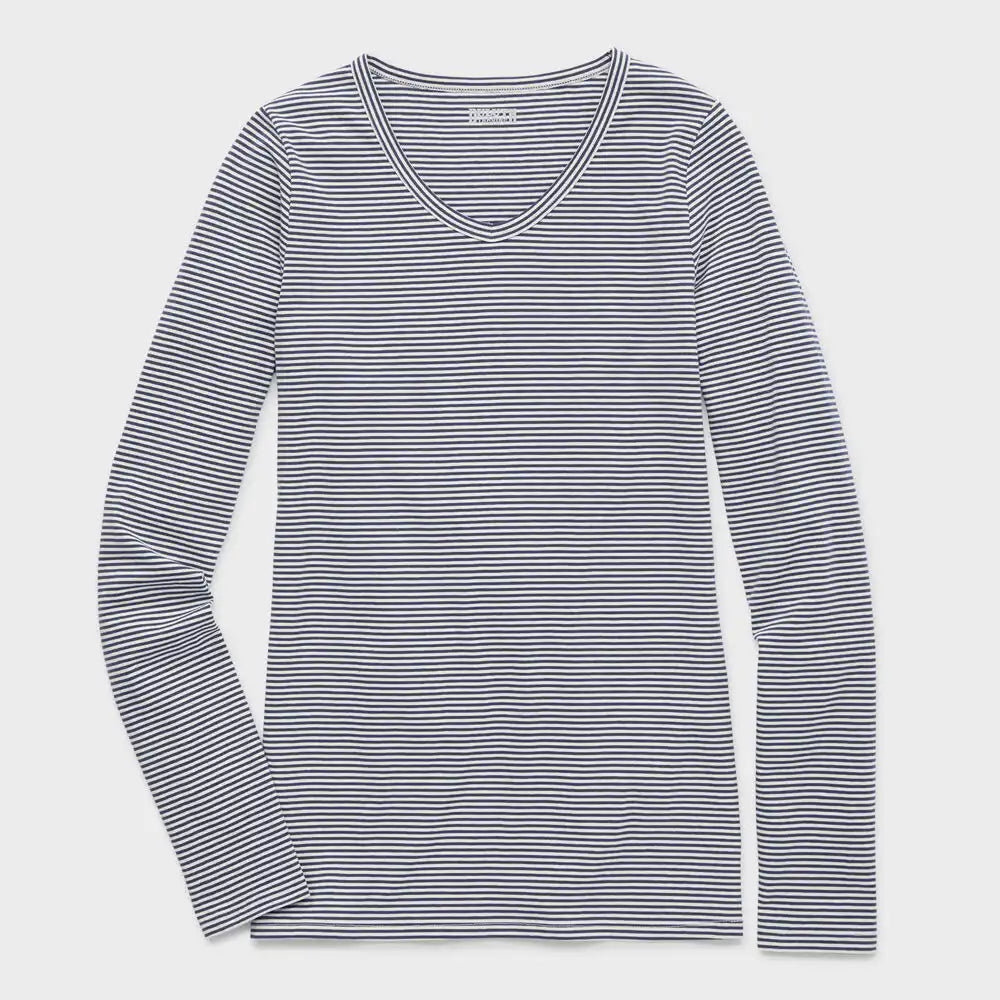 Women's No-Yank Long Sleeve V-Neck T-Shirt