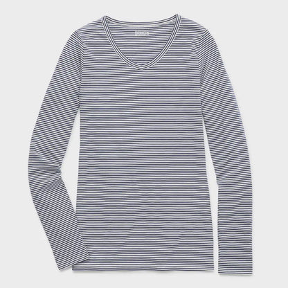 Women's No-Yank Long Sleeve V-Neck T-Shirt
