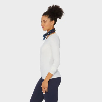 Women's No-Yank Long Sleeve V-Neck T-Shirt