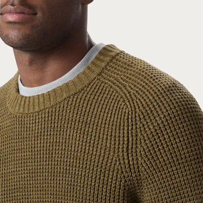 Men's Burly Retirement Crew Waffle Sweater
