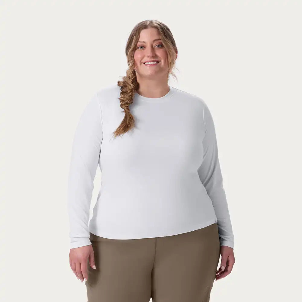 Women's AKHG Plus Renew Bamboo Crewneck Long Sleeve Tee