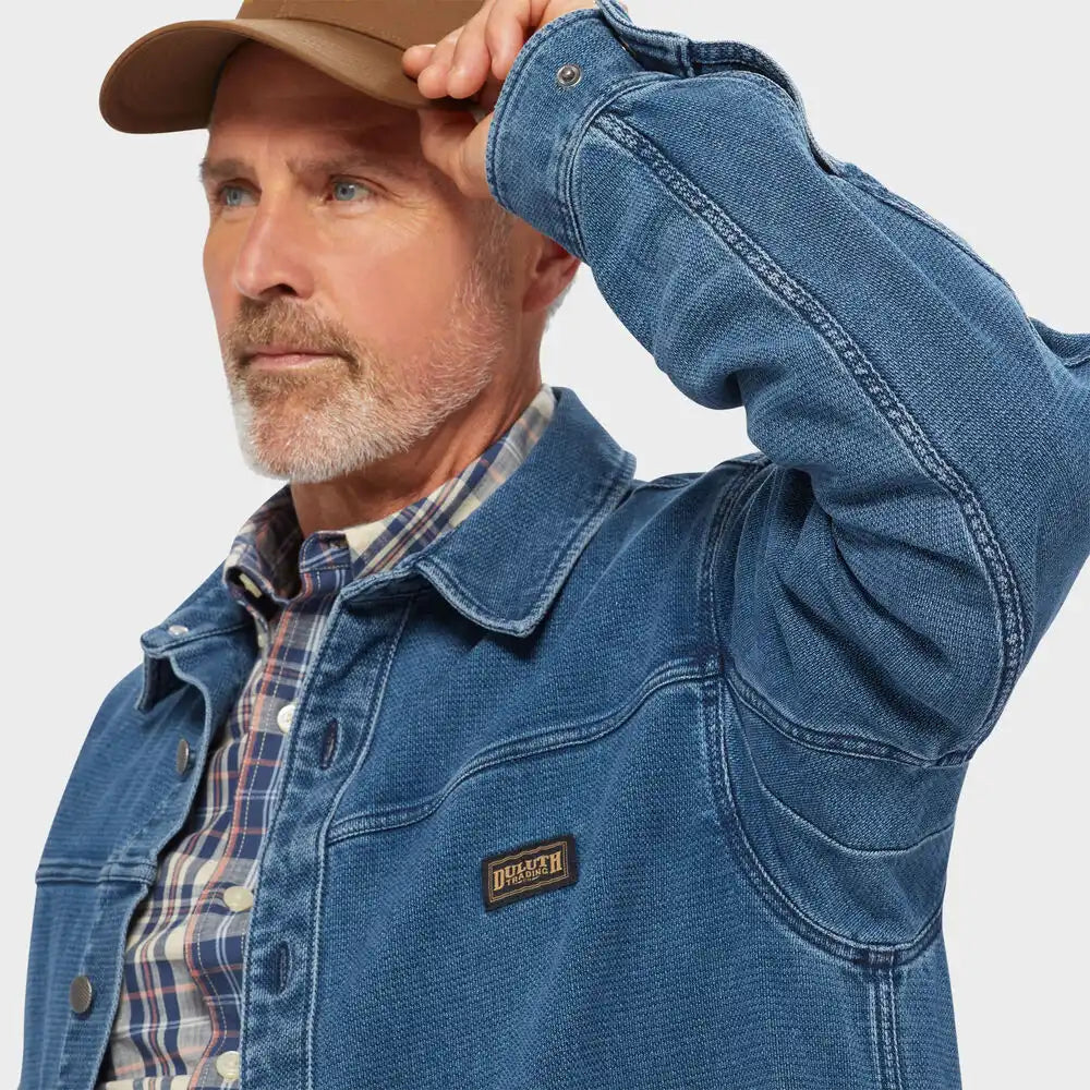 Men's Indigo Dobby Chore Coat