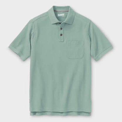 Men's No Polo Shirt Short Sleeve with Pocket