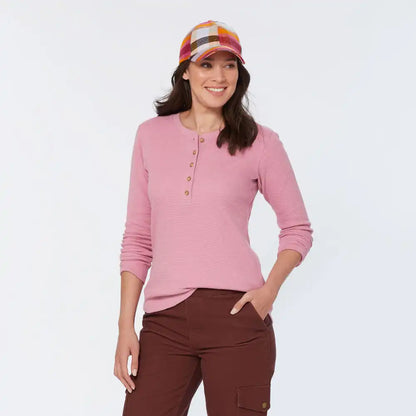 Women's Burly Thermal Long Sleeve Henley